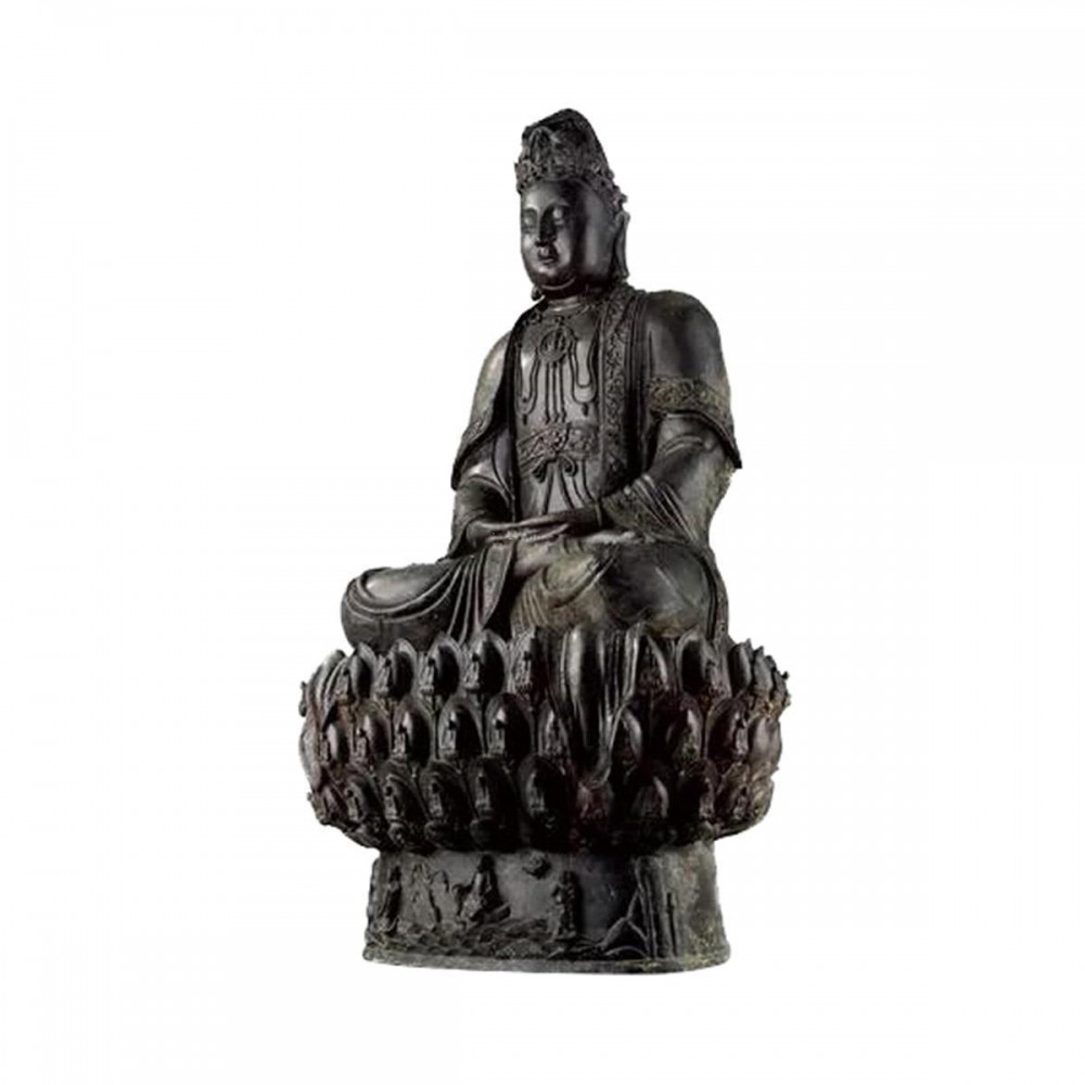 青铜观世音菩萨坐像