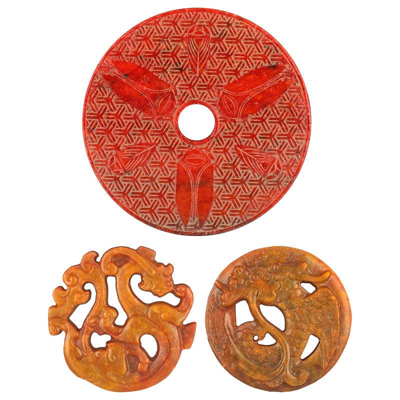 汉 玉器一组三件