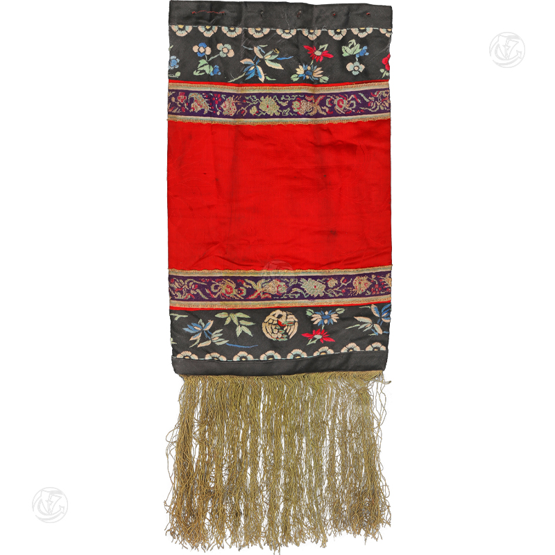 清代京绣佛像袋