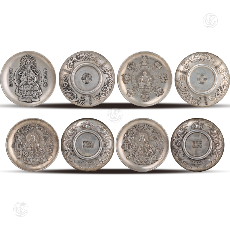银盘 一组四件