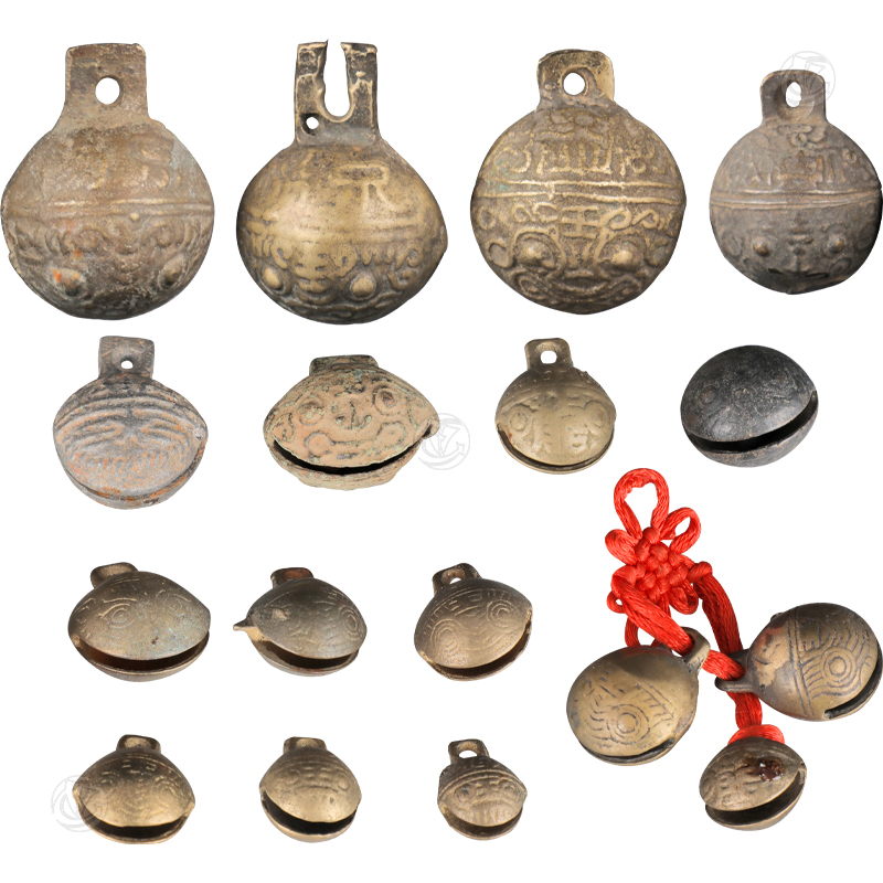 清 虎头铃17个