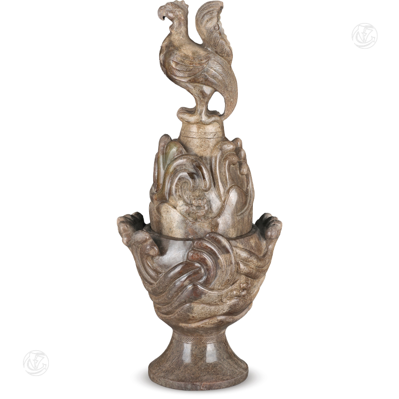 海水江崖纹凤鸟摆件