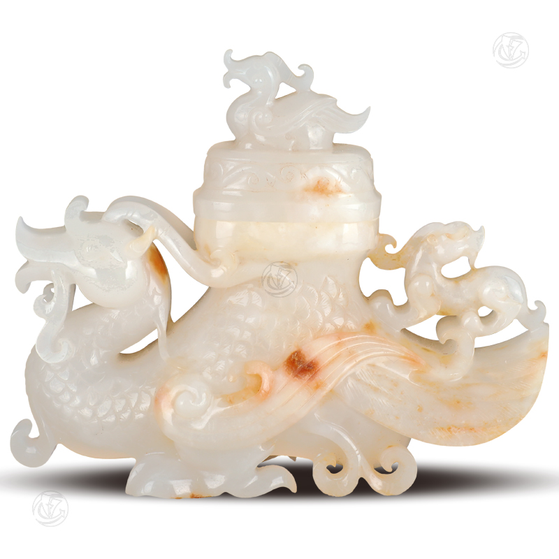 和田白玉凤鸟尊