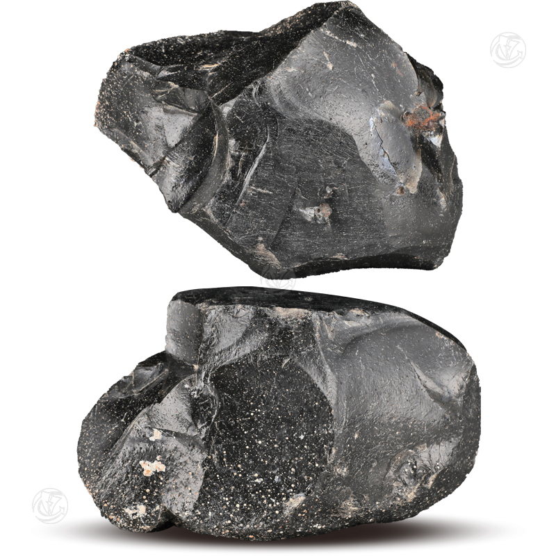 黑金玻璃陨石一块