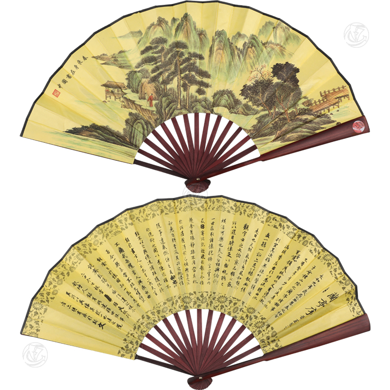 折扇山水兰亭序