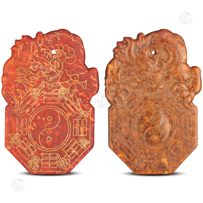 八卦青龙玉佩（1对）