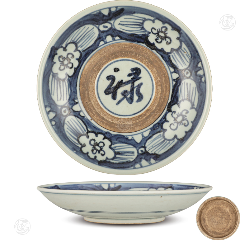 明代青花福禄盘