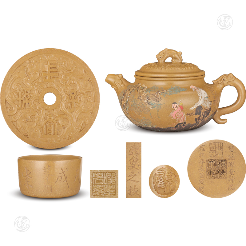 顾景舟 顾海荣 古玉沉香泥龙腾仿古套组