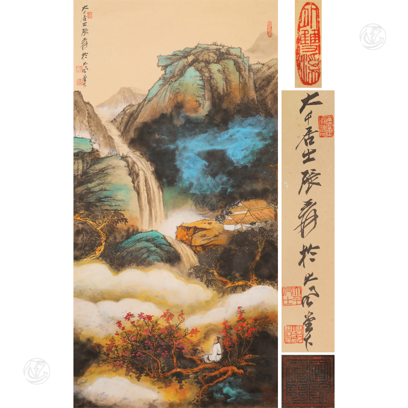 张大千  泼墨山水