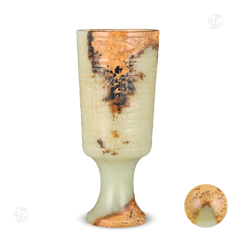 汉代龙凤纹爵杯