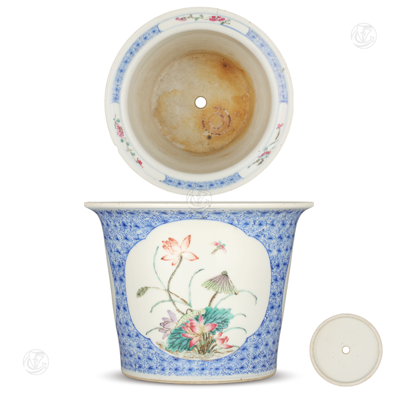清代粉彩花盆